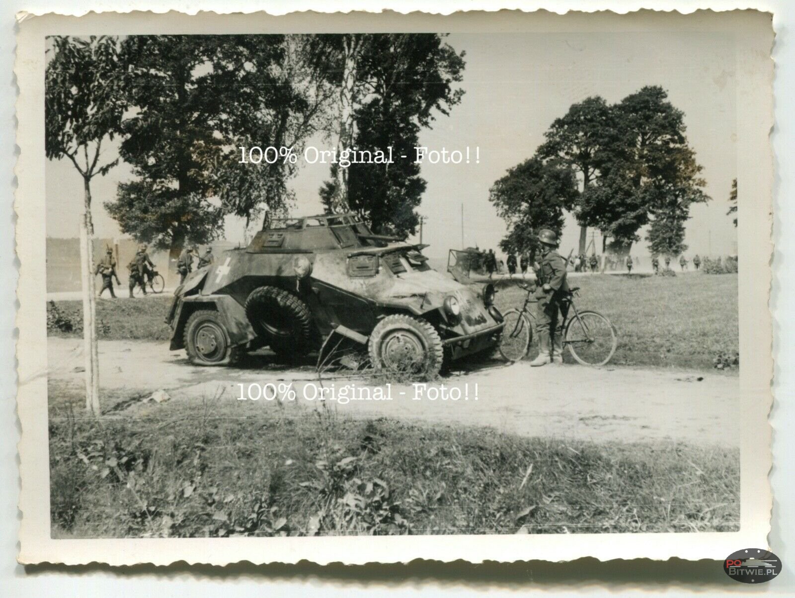 X6069 Foto Polen deutscher Panzer SdKfz 222 Radpanzer Spähpanzer.jpg