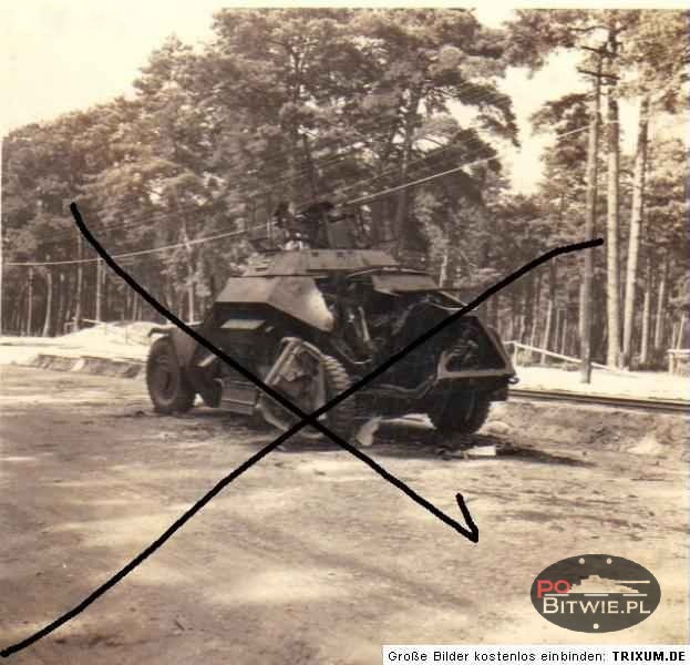 [PSW][#151]{003}{a} le.Pz.Sp.Wg (2 cm) Sd.Kfz.222, Aufkl.Abt.(mot.).4, WH-111179, Włodzimierzów (droga Piotrków-Sulejów), rozbity lewy tył.jpg