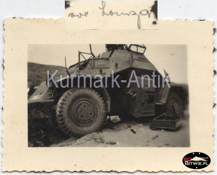 [Z.Kw.Tr.Rgt.602.002] A306 Foto Wehrmacht Kavallerie Regt. 18 Polen Panzer Spähwagen 222 crash Łomża !.jpg